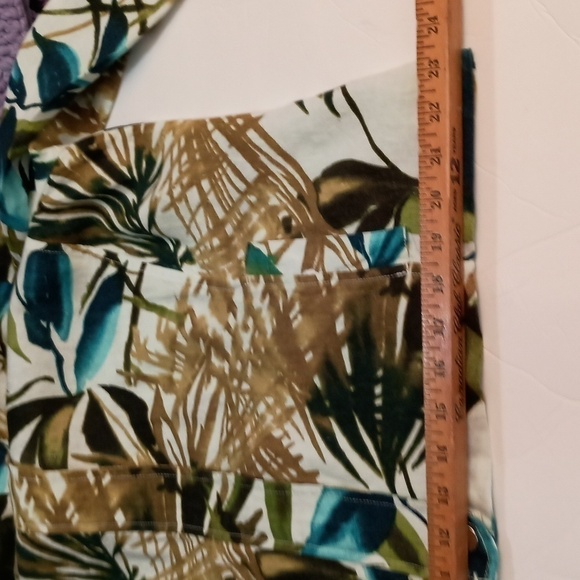 ⭐️Chico's Zip-Front Tropical-Print 3/4 Sleeves 100% Linen Jacket NWT - Picture 12 of 13